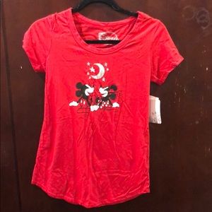 Mickey and Minnie short sleeve shirt
